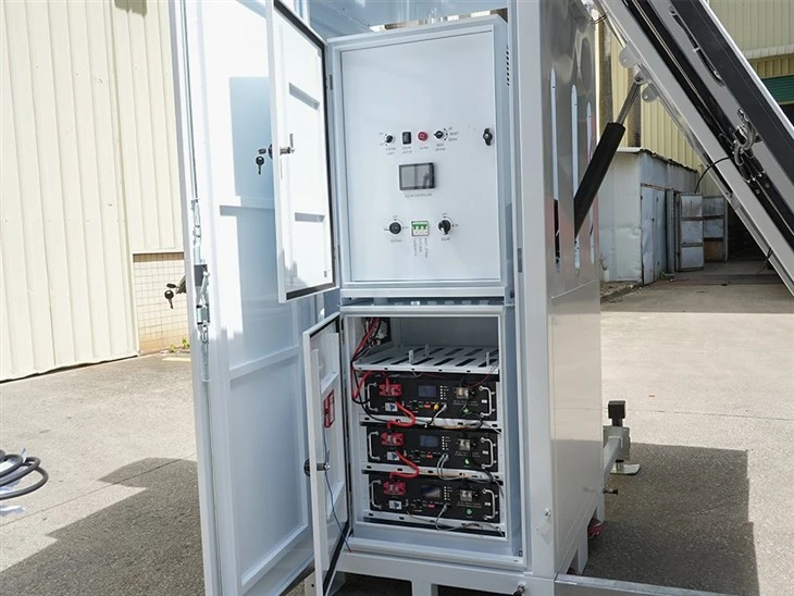 3*450w Mobile 7M Electric Lifting Surveillance Tower high quality