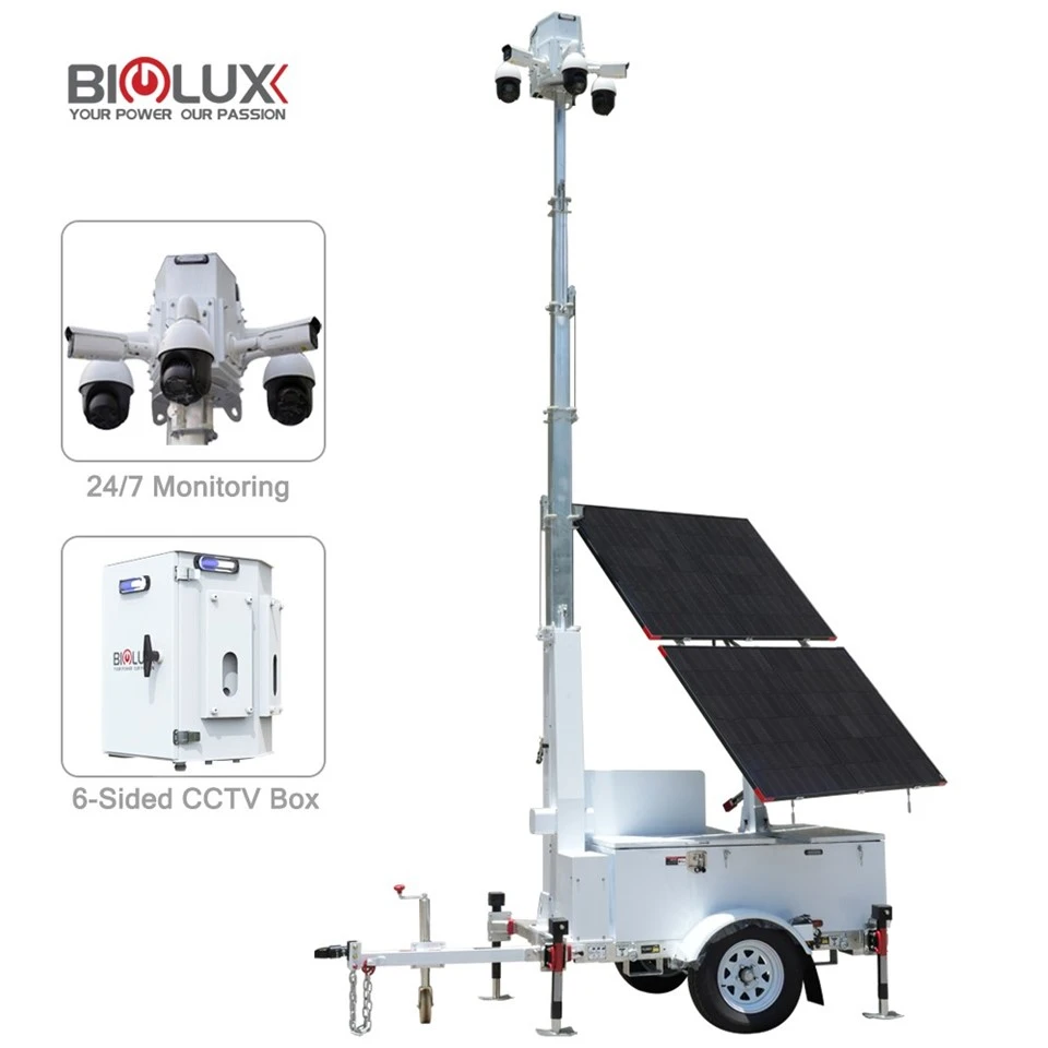 BIGLUX Latest 2*600W Mobile Solar Trailer high quality
