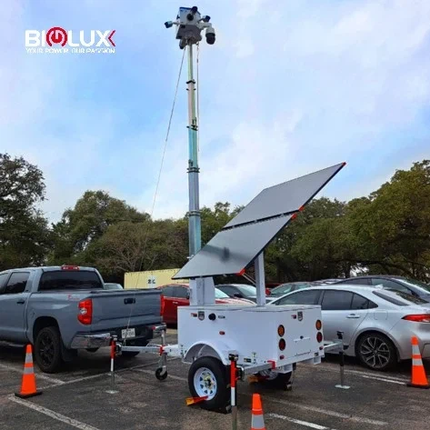 BIGLUX Solar Security Trailer for Mining Site Heavy-Duty Mobile Surveillance Tower