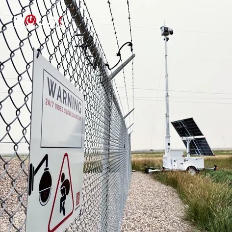 BIGLUX Solar Security Trailer Solar Powered CCTV Tower for Construction Site Mobile Surveillance