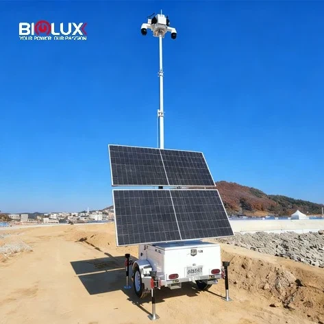 BIGLUX Mobile Solar CCTV Tower Solar CCTV Tower for Industrial Facility Security