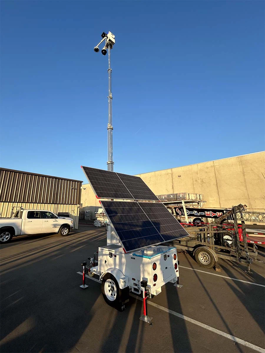 HiGUARD Solar CCTV Tower in office building